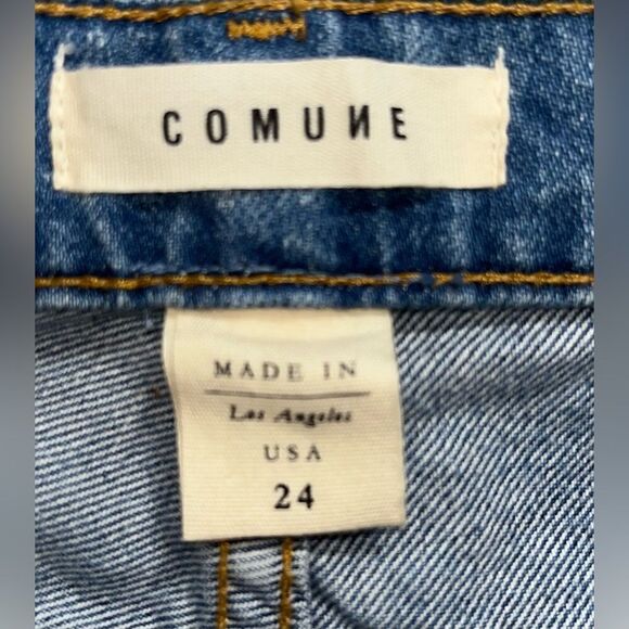 Comune Jeans Women's SZ 24 Thrift Vintage Straight Fit Button Fly distressed NEW - Picture 2 of 6